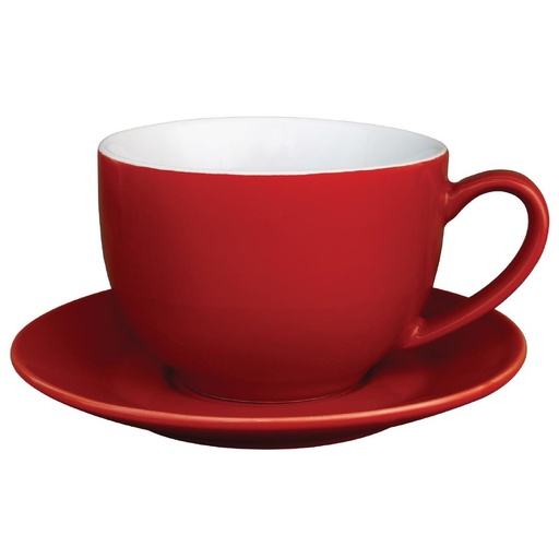 [GK076] Olympia Café cappuccinokoppen rood 34cl (12 stuks)