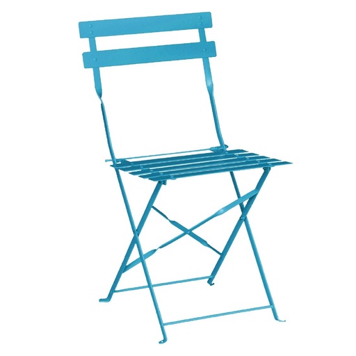 [GK982] Bolero stalen opklapbare stoelen turquoise (2 stuks)