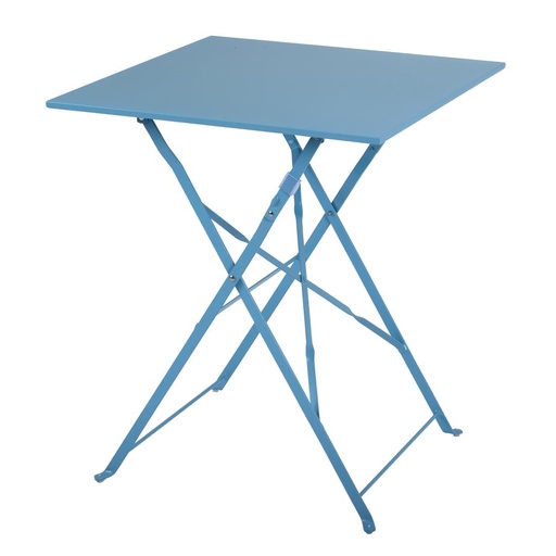 [GK985] Bolero vierkante opklapbare stalen tafel turquoise 60cm