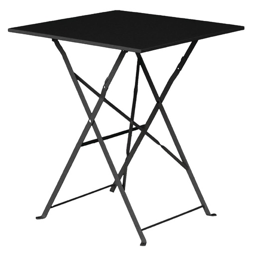 [GK989] Bolero vierkante stalen klaptafel zwart 60cm