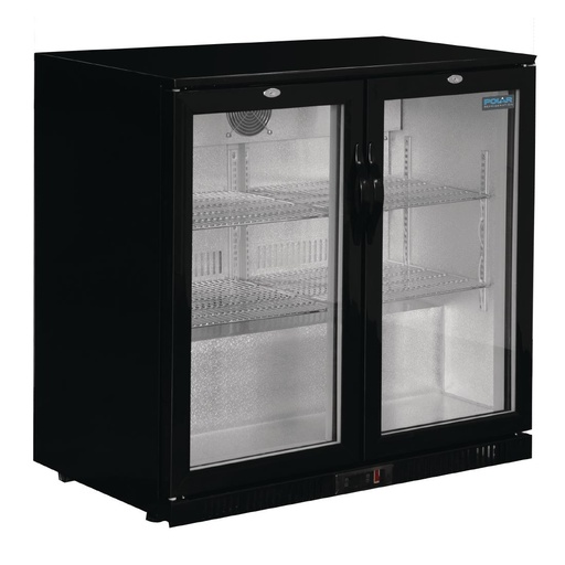 [GL002] Polar G-serie 2-deurs barkoeling met klapdeuren zwart 208L