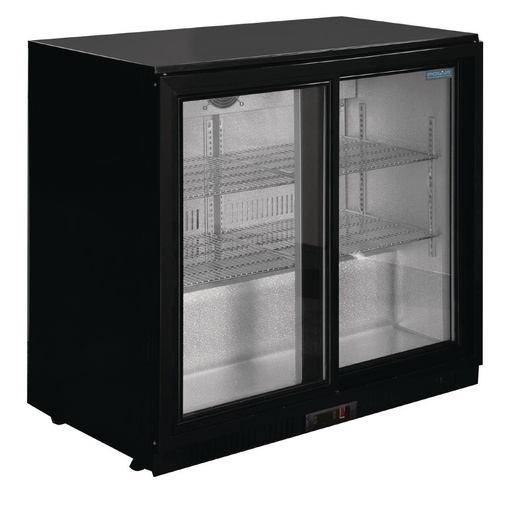[GL003] Polar G-serie 2-deurs barkoeling met schuifdeuren zwart 208L