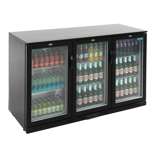 [GL004] Polar G-serie 3-deurs barkoeling met klapdeuren zwart 330L