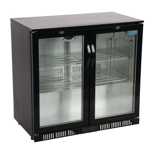 [GL012] Polar G-serie 2-deurs barkoeling met klapdeuren zwart 198L