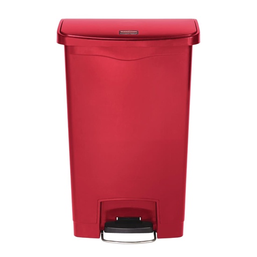 [GL026] Rubbermaid Slim Jim Front Step pedaalemmer 50L rood