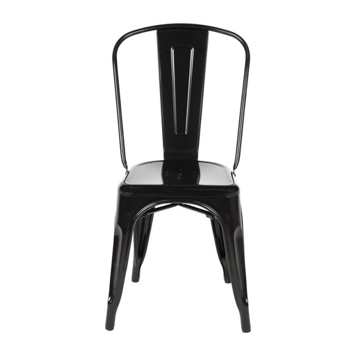 [GL331] Bolero Bistro stalen stoel zwart (4 stuks)