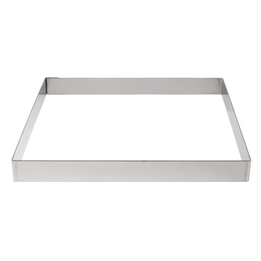 [GM387] De Buyer vierkante vorm RVS 20x2cm
