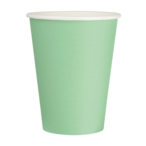 [GP404] Fiesta Recyclable koffiebekers enkelwandig turquoise 340ml (1000 stuks)