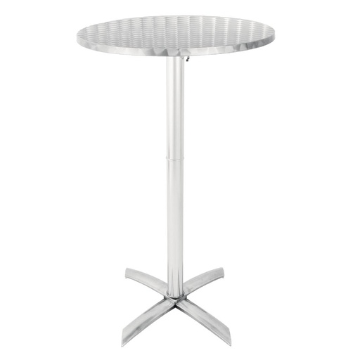 [GR396] Bolero ronde statafel met kantelbaar RVS blad