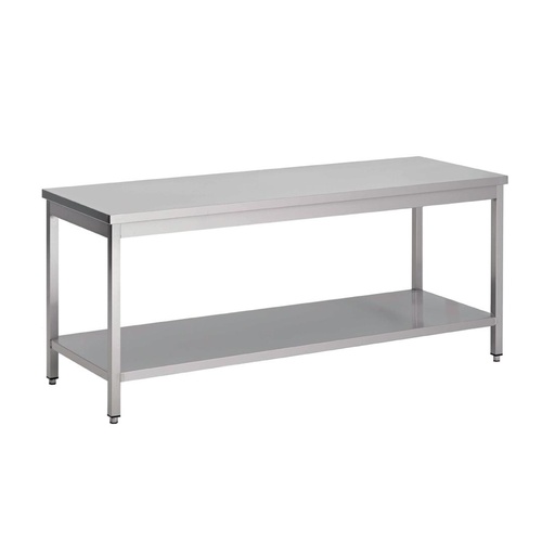 [GS008] Gastro M RVS werktafel met onderblad 88x200x60cm