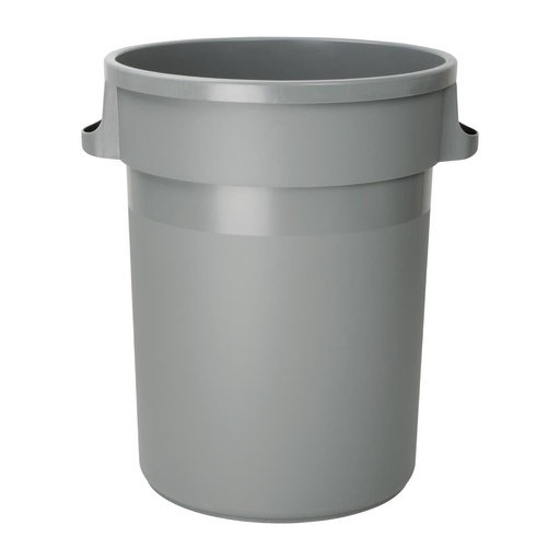 [L647] Jantex zware ronde afvalbak grijs 80L