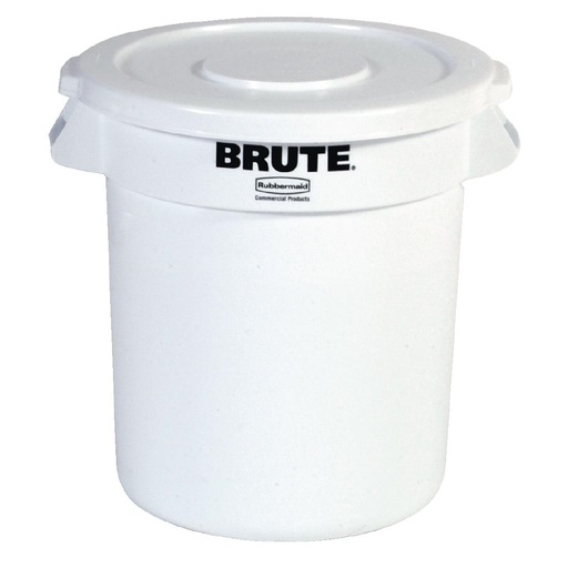 [L653] Rubbermaid Brute ronde container wit 121,1L