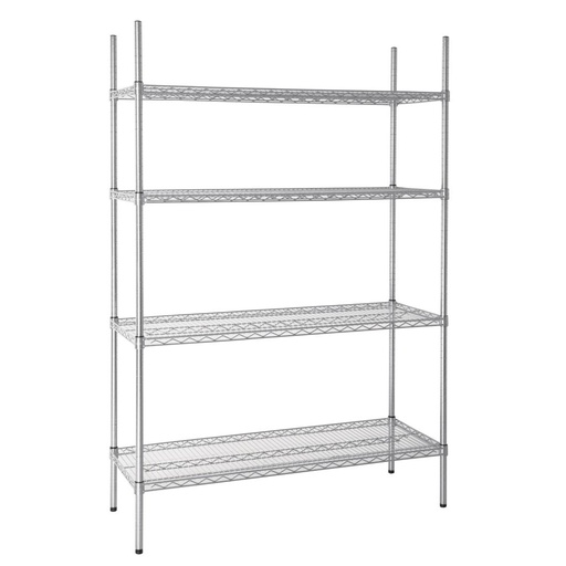 [L928] Vogue voorraadrek met 4 schappen 122x45,7cm
