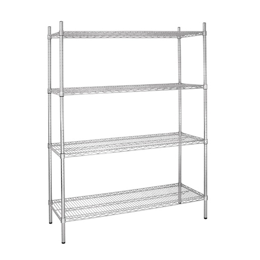 [L929] Vogue voorraadrek met 4 schappen 152,5x46cm