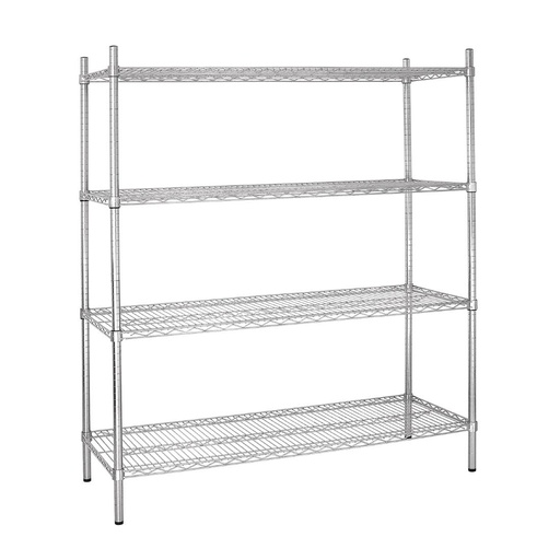 [L939] Vogue voorraadrek met 4 schappen 183x45,7cm