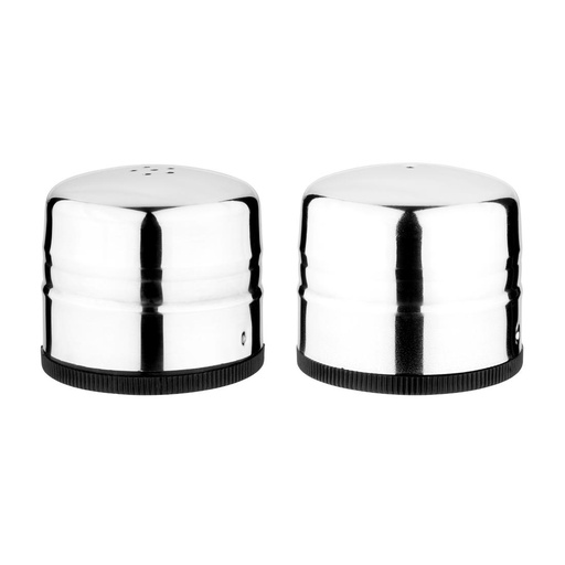 [P044] Olympia jumbo RVS peper- en zoutstrooier