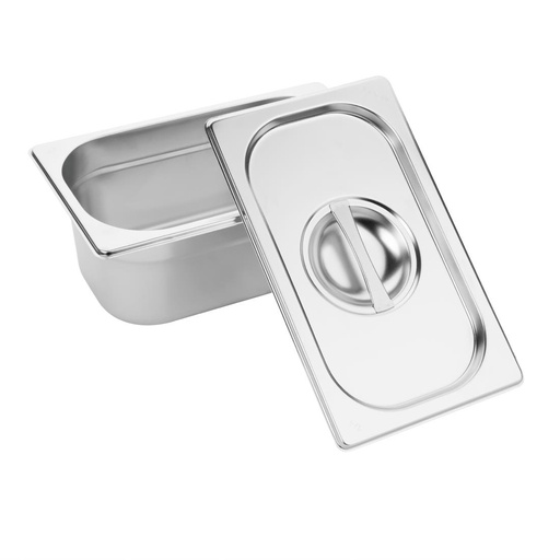 [S430] Vogue gastronorm bak set met deksels 1/9 (verpakking van 6)