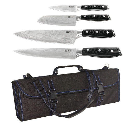 [S704] Vogue tsuki 4-delige serie 7 messenset en koffer speciale aanbieding
