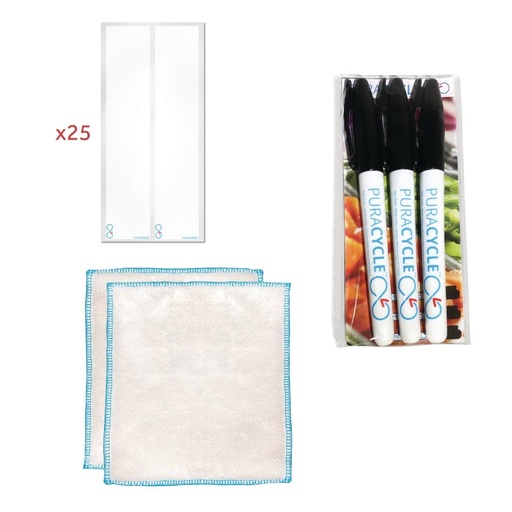 [SA492] Puracycle set herbruikbare blanco flesetiketten
