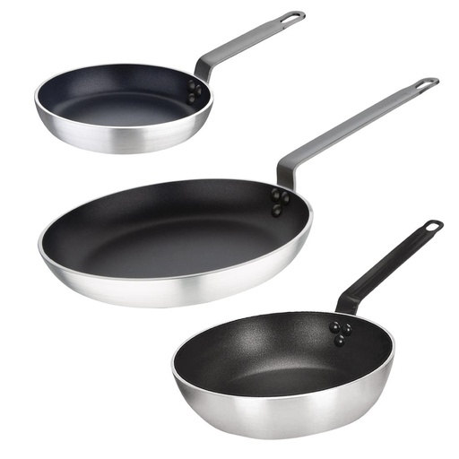 [SA691] Vogue Cook Like A Pro 3-Delige Koekenpannen- En Sauteerpannenset Met Antiaanbaklaag