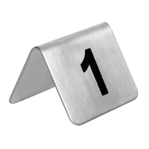 [U046] Olympia RVS tafelnummers 1-10 (10 stuks)