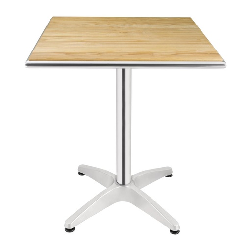 [U430] Bolero vierkante terrastafel met essenhouten blad 60cm
