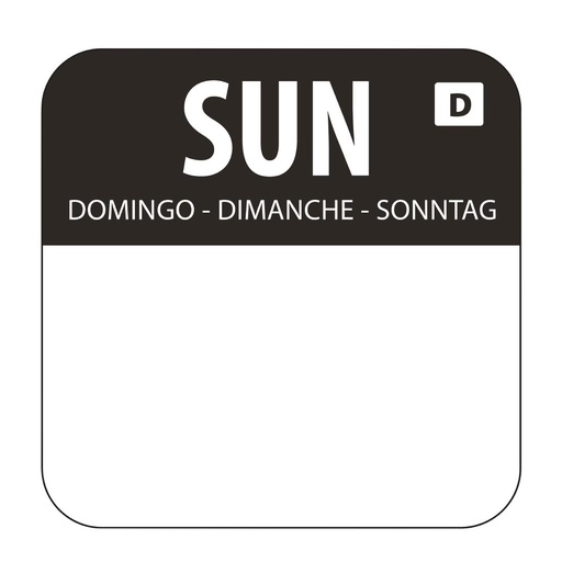 [U783] Hygiplas oplosbare blanco kleurcode voedseletiketten zondag (1000 stuks)