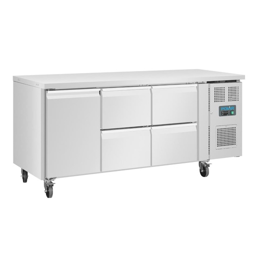 [UA020] Polar U-serie koelwerkbank 1 deur 4 lades 358Ltr