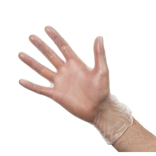 [Y252-M] Hygiplas vinyl handschoenen transparant gepoederd M (100 stuks)