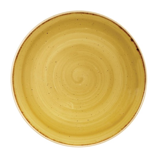[FF681] Churchill Stonecast Mustard Lotus Evolve Coupe Bord 32.4cm (pak van 6)