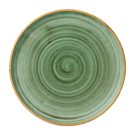[FJ914] Churchill Stonecast Samphire Green Bord Met Opstaande Rand 25.9cm (pak van 6)