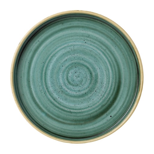 [FJ915] Churchill Stonecast Samphire Green Bord Met Opstaande Rand 22cm (pak van 6)