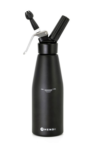 [588598] HENDI Slagroomapparaat zwart 588598