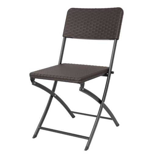 [HS558] Bolero Rattan Klapstoelen Bruin (Set Van 2)