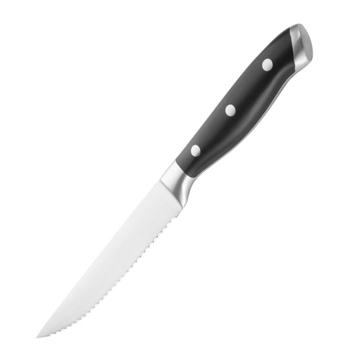 [GR919] Olympia Premium Geklonken Steakmessen Met Zwarte Abs Handvatten (Set Van 6)