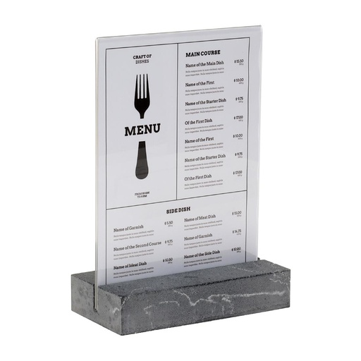 [HU462] Europel Bordhouder A5 Polystone Anthraciet