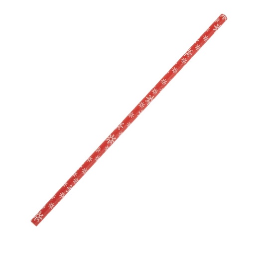[HS983] Fiesta Composteerbare Sneeuwvlok Papieren Rietjes 210mm (Verpakking Van 250)