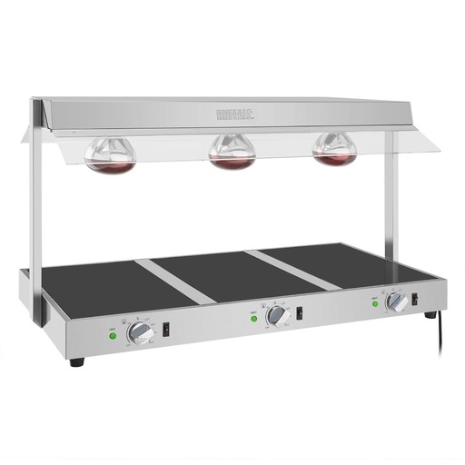 [HT761] Buffalo Voedselverwarmer Met Galerij 3X GN 1/1