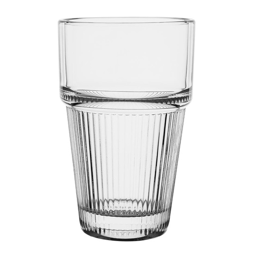 [HW796] Olympia Geribbelde Stapelbare Tumblers 300ml (Set Van 6)
