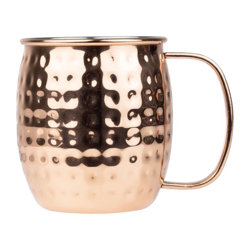 [HY114] Olympia Barware Gehamerd RVS Koper Gecoate Mokken 440ml