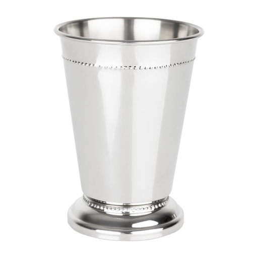 [HY115] Olympia Barware Geborduurde Julep Beker Roestvrij Staal 370ml