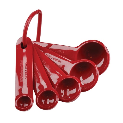 [DX303] Kitchenaid Maatlepels Empire Red (5 stuks)