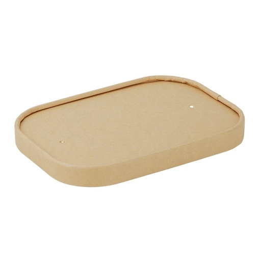 [HW624] Fiesta Recyclebare Papieren Deksel Voor Rechthoekige Containers (Verpakking Van 300)