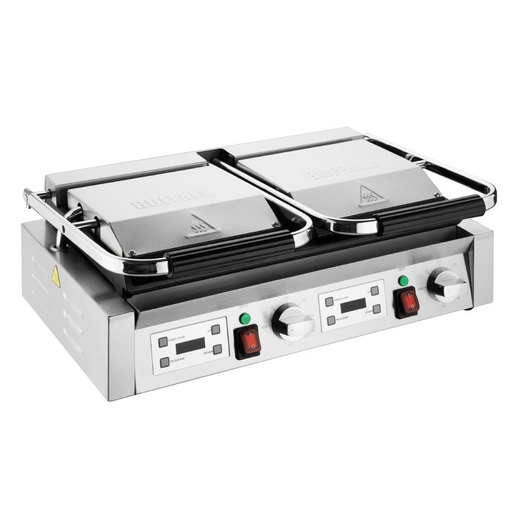 [CU613] Buffalo Dubbele Contactgrill Platte & Geribbelde Platen