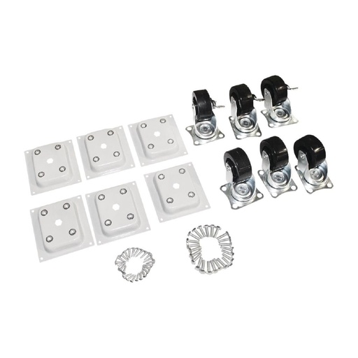 [AJ450] Polar Standaard En Geremde Wielen Inclusief Bevestigingen Voor Vriezers (Set Van 6)