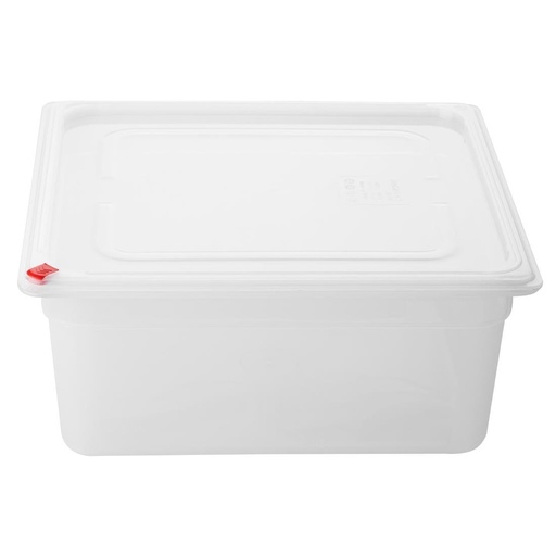 [HZ351] Hygiplas Click PP GN Container 2/3 met Deksel & 7 Kleur Clips 150mm 12Ltr (Set van 4)