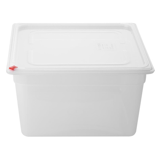 [HZ352] Hygiplas Click PP GN Container 2/3 met deksel & 7 kleurenclips 200mm 16.1Ltr (Set 4)