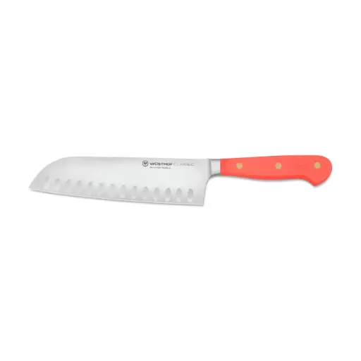 Santoku 17 cm met kuiltjes - Coral Peach - Wüsthof Classic