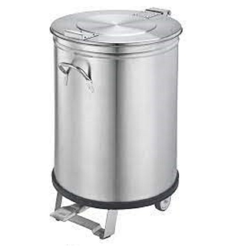 [403107] Afvalbak 95 liter met pedaalbediening, roestvrijstaal AISI 304