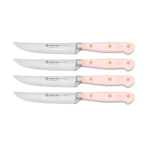 Steakmessenset 4delig - Pink Himalayan Salt - Wüsthof Classic